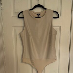 Beige Sleeveless Bodysuit